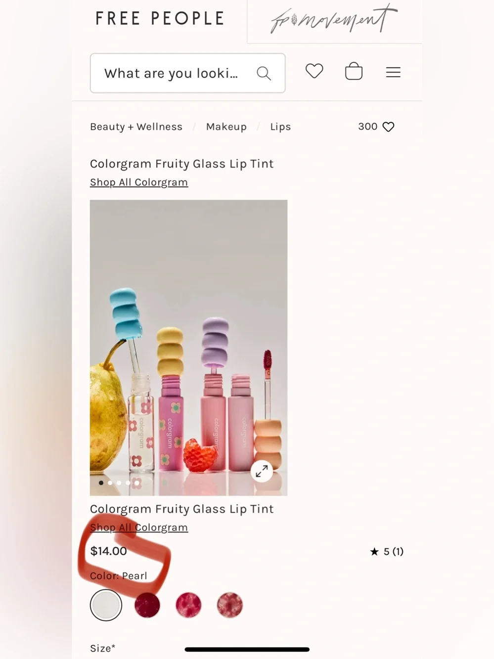 COLORGRAM Fruity Glass Tint 13 Shy Pear NWT